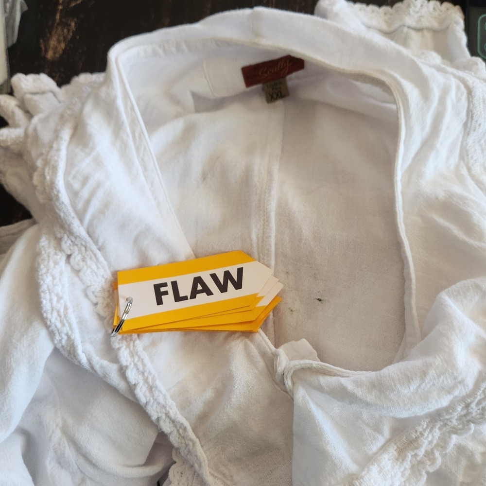 Scully Ruffle Western Shirt Womens XXL Bell Flare Long Sleeves White Cowgirl NWT - Picture 12 of 14